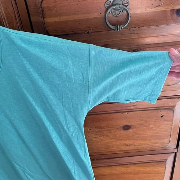 Talbots Light Blue Cotton Top Tee Size Large NWOT - Picture 3 of 7